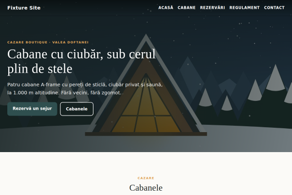 Șablon Cabane boutique