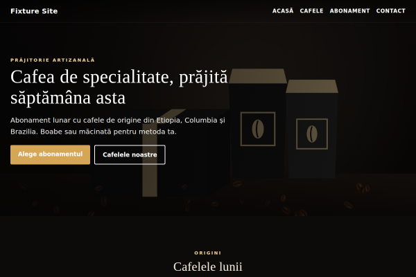Șablon Cafea de specialitate cu abonament