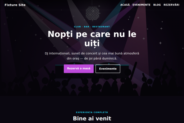 Șablon Club & evenimente