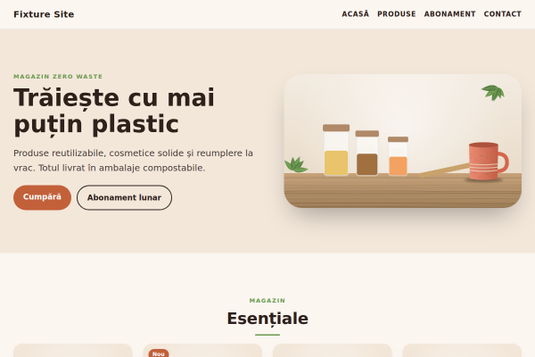 Șablon Magazin zero waste