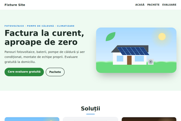 Șablon Energie solară și climatizare