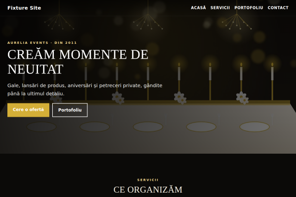 Șablon Evenimente de lux