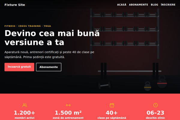 Șablon Sală de fitness