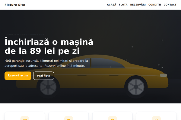 Șablon Închirieri auto low-cost