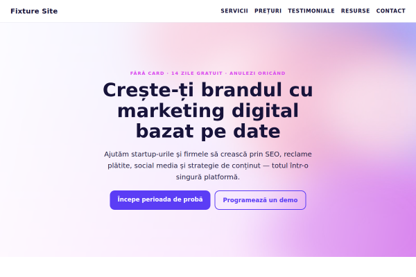 Șablon Agenție de marketing digital