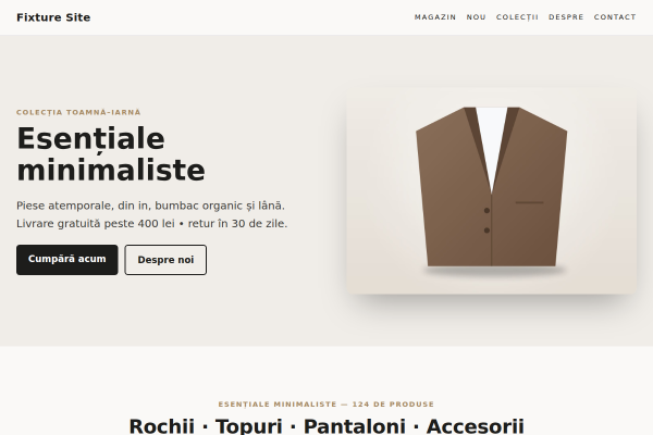 Șablon Magazin de modă minimalist