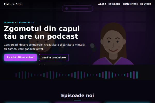 Șablon Podcast neon