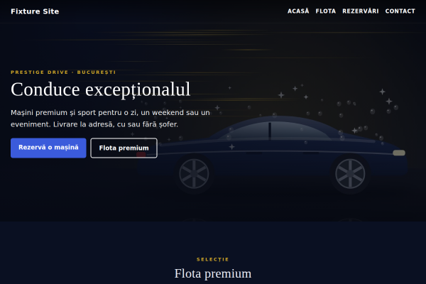 Șablon Închirieri auto premium