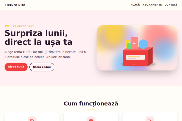 Șablon Magazin cutii cu abonament