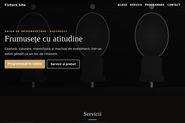 Șablon Salon de înfrumusețare dark