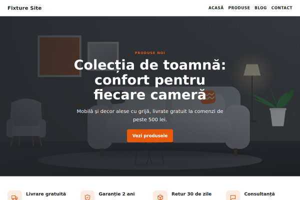 Șablon Magazin online — mobilă & decor