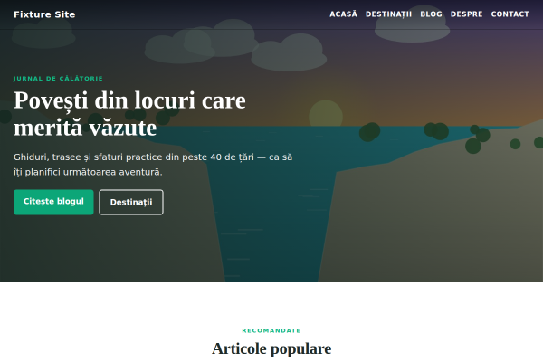 Șablon Blog de călătorii