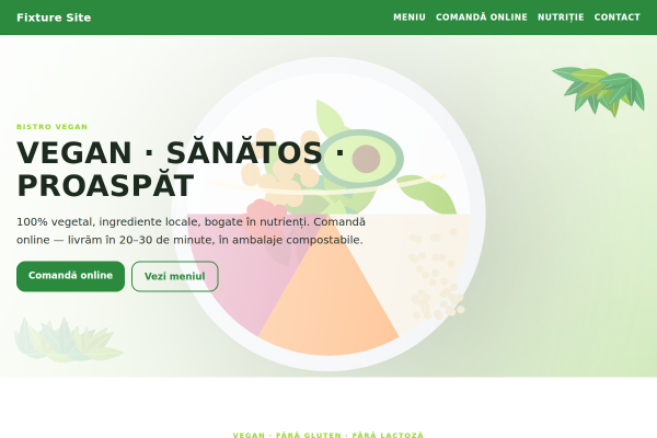 Șablon Bistro vegan