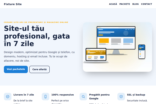 Șablon Creare site-uri